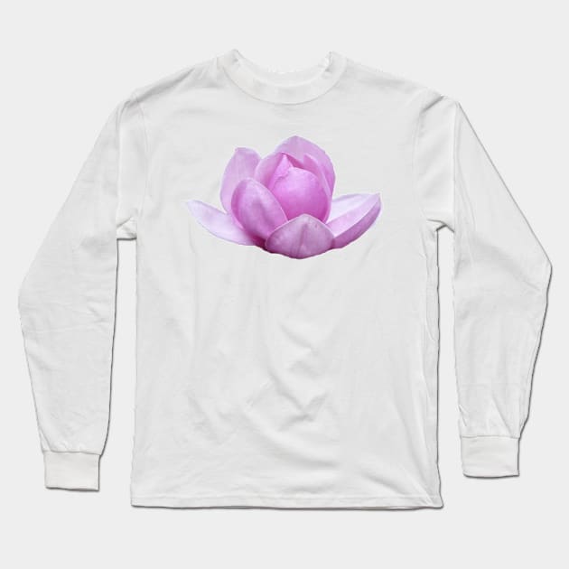 pink magnolia Long Sleeve T-Shirt by ghjura